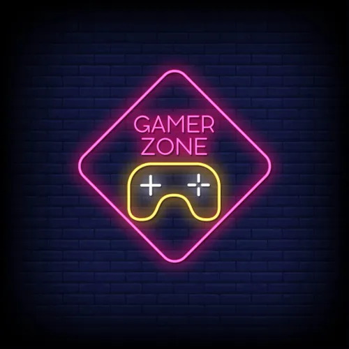 Gamer Zone Neon Sign - Custom T-Shirt Today