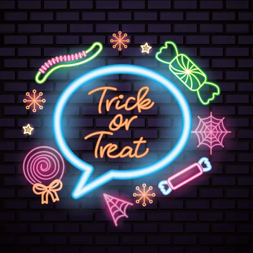 Cutie Trick Or Treat Neon Sign - Custom T-Shirt Today