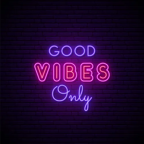 Pink & Purple Good Vibes Only Neon Sign - Custom T-Shirt Today