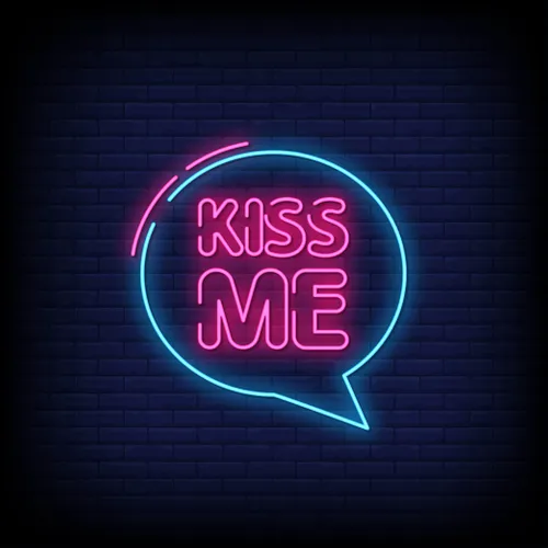 Kiss Me Neon Sign - Custom T-Shirt Today