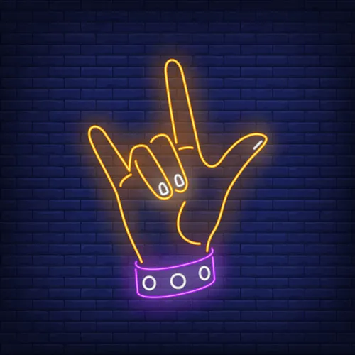 Rock Gesture Neon Sign - Custom T-Shirt Today