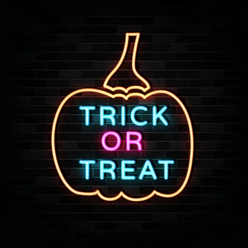 Pumpin Trick or Treat Neon Sign - Custom T-Shirt Today