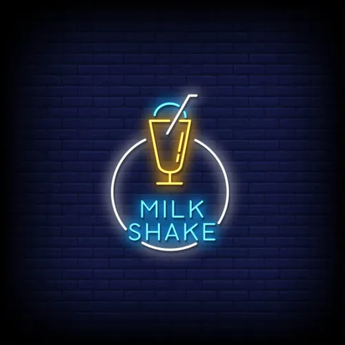 Milk Shake Neon Sign - Custom T-Shirt Today