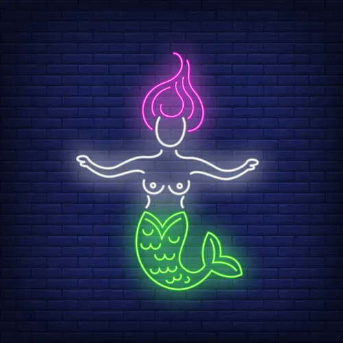 Mermaid Neon Sign - Custom T-Shirt Today