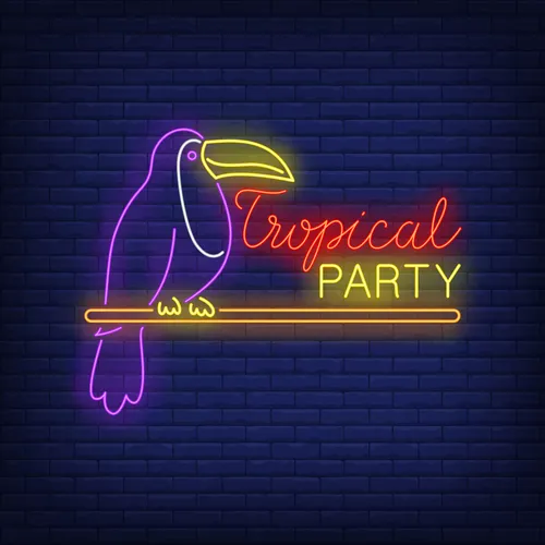 Tropical Party Neon Sign - Custom T-Shirt Today