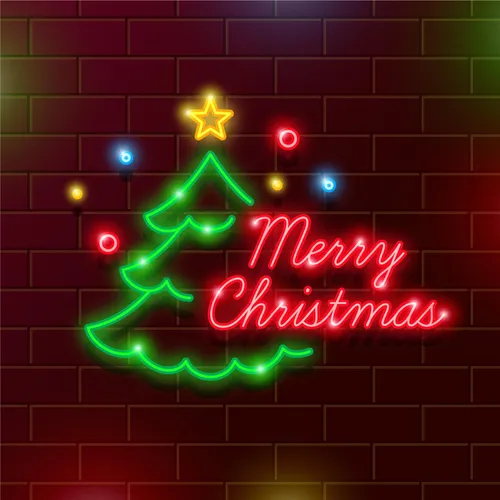 Tree Merry Christmas Neon Sign - Custom T-Shirt Today