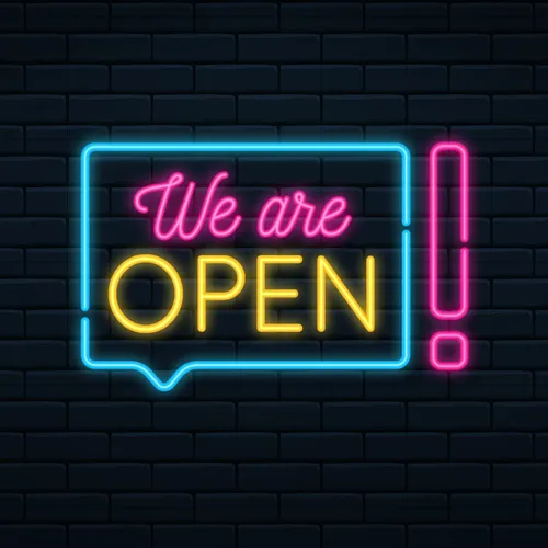 We Are Open Neon Sign - Custom T-Shirt Today