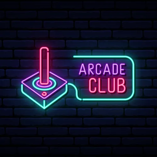 Retro Joystick Arcade Club Neon Sign - Custom T-Shirt Today