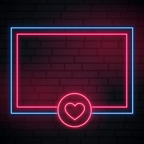 Love Heart Neon Glowing Frame Neon Sign - Custom T-Shirt Today
