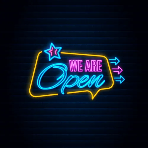 We are Open This Way Neon Sign - Custom T-Shirt Today
