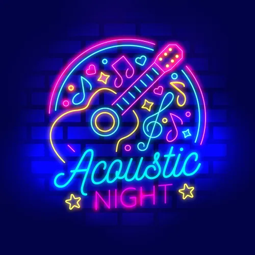 Acoustic Night Party Neon Sign - Custom T-Shirt Today