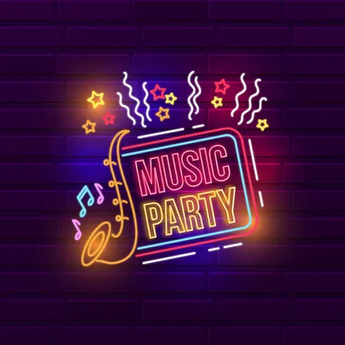 Music Party Neon Sign - Custom T-Shirt Today