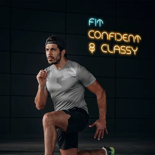 Fit Confident Classy Neon Sign - Custom T-Shirt Today
