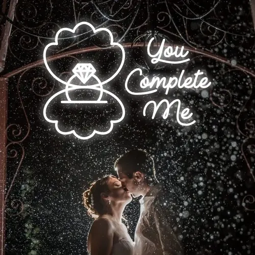 You Complete Me Neon Sign - Custom T-Shirt Today
