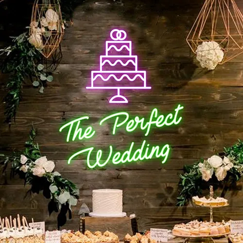 The Perfect Wedding Neon Sign - Custom T-Shirt Today