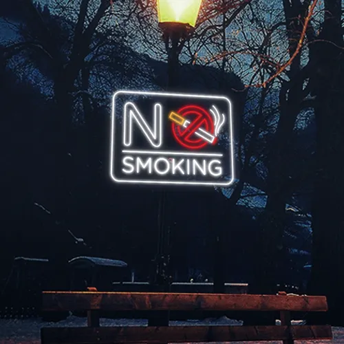 No Smoking Neon Sign - Custom T-Shirt Today