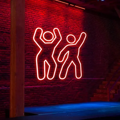 Dancing People Neon Sign - Custom T-Shirt Today
