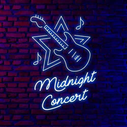 Midnight Concert Neon Sign - Custom T-Shirt Today