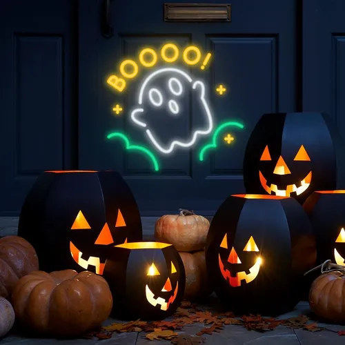 BOOOOOO Neon Sign - Custom T-Shirt Today