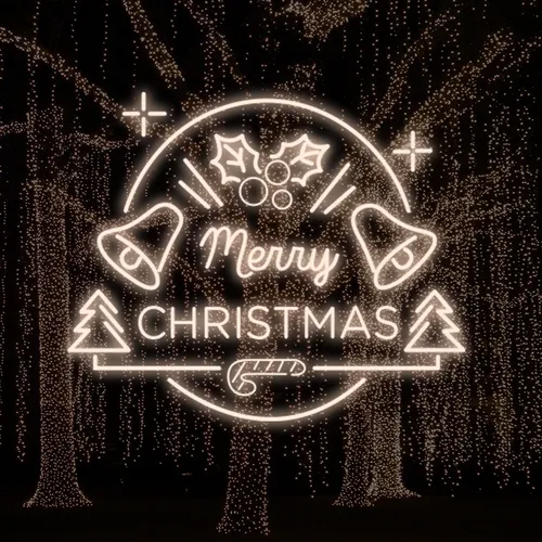 Merry Christmas Bell and Tree Neon Sign - Custom T-Shirt Today