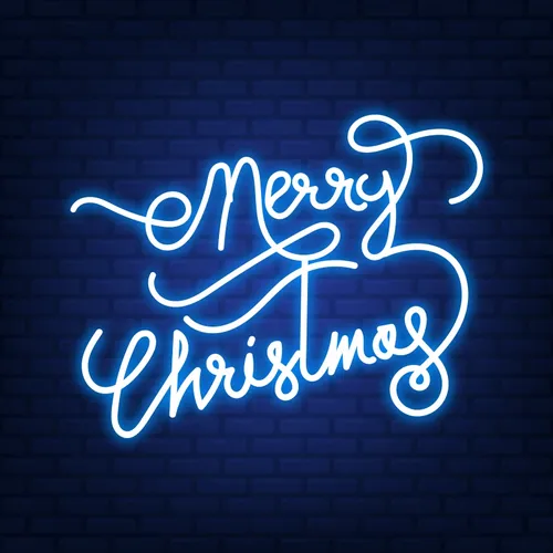 Merry Christmas Handwriting Neon Sign - Custom T-Shirt Today