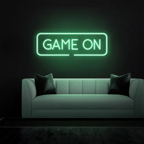 GAME ON Greeny Neon Sign - Custom T-Shirt Today