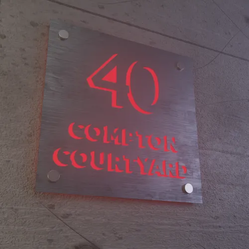 Laser Cutout Backlit Lightbox House Number - Custom T-Shirt Today