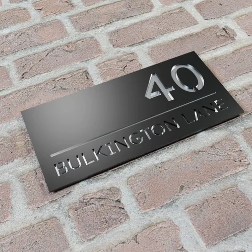 Engraved Metal House Number Sign - Custom T-Shirt Today