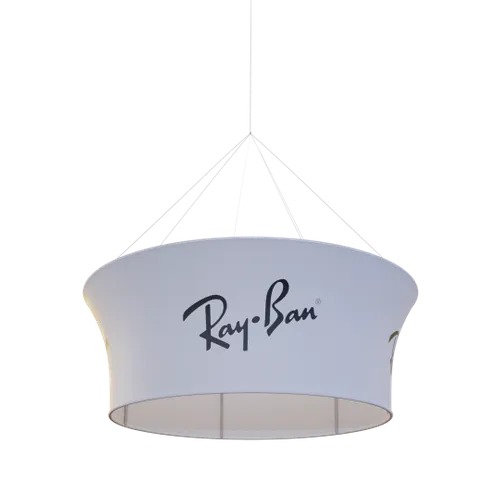 Custom Tapered Circle Personalized Trade Show Hanging Signs - Custom T-Shirt Today