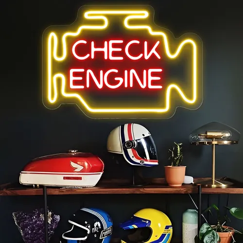 Check Engine Neon Sign - Custom T-Shirt Today