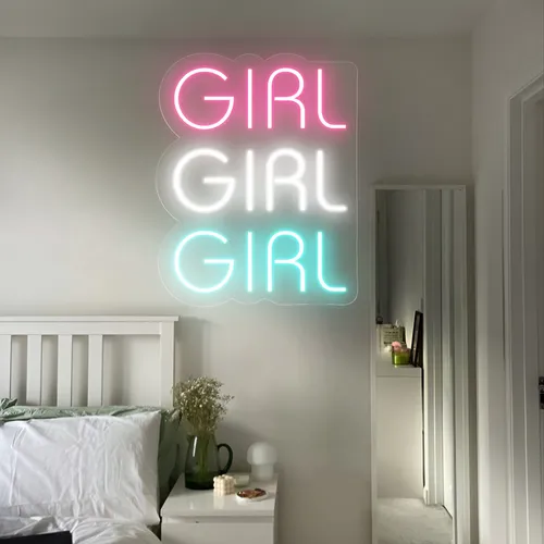 Girls Girls Girls Neon Sign - Custom T-Shirt Today