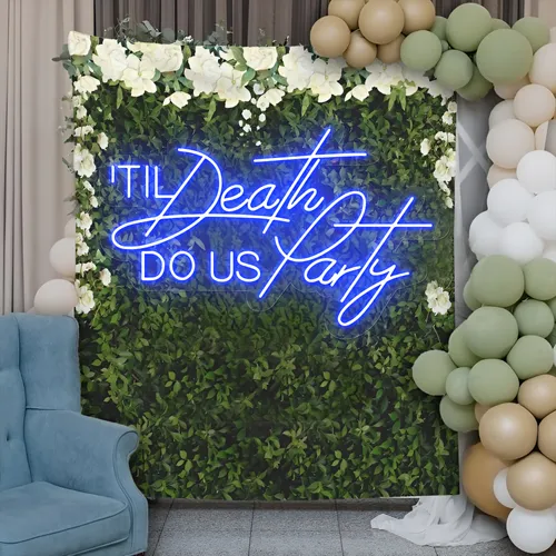Til Death Do Us Party Neon Sign - Custom T-Shirt Today