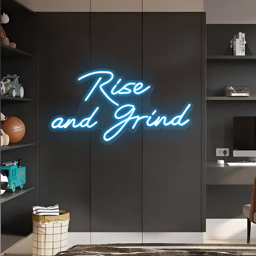 Rise and Grind Neon Sign - Custom T-Shirt Today