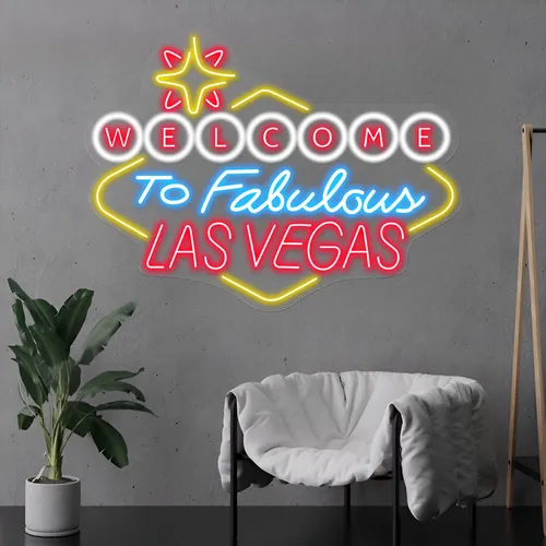 Welcome to Fabulous Las Vegas Neon Sign - Custom T-Shirt Today