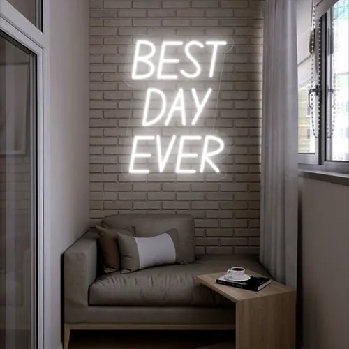 Best Day Ever Neon Sign - Custom T-Shirt Today