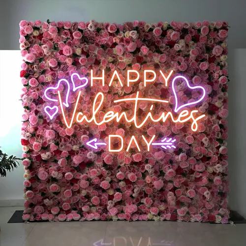 Happy Valentines Day Neon Sign - Custom T-Shirt Today