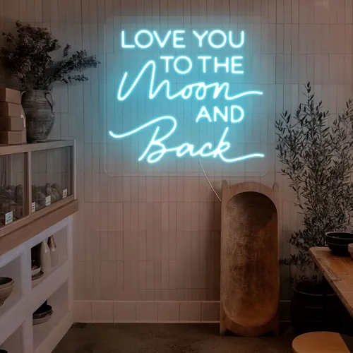 I Love You To The Moon And Back Neon Sign - Custom T-Shirt Today