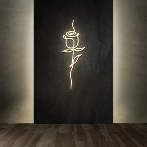 Calmly Scribble Rose Neon Sign - Custom T-Shirt Today