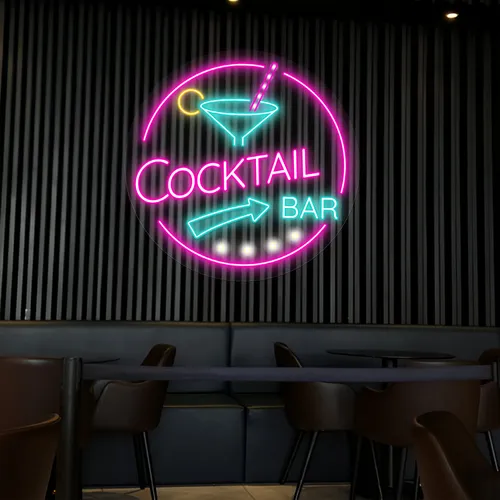 Radiant Cocktail Bar Neon Sign - Custom T-Shirt Today