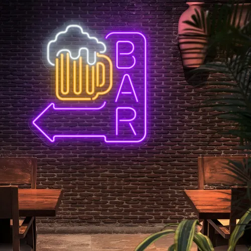 Beer Jug Bar Neon Sign - Custom T-Shirt Today