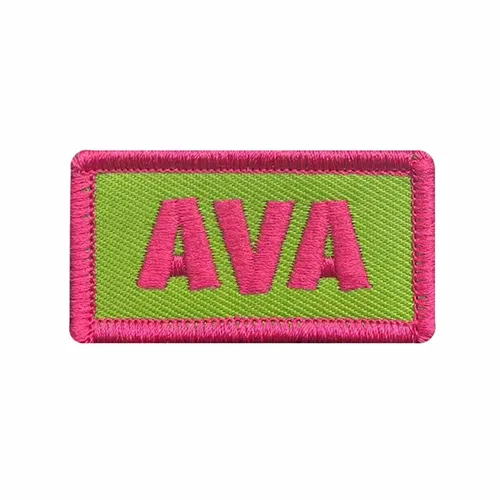 Pink and Green Ava Name Patch - Custom T-Shirt Today