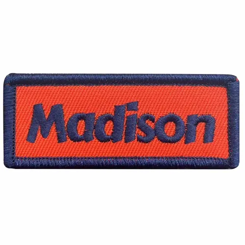 Navy and Orange Madison Name Patch - Custom T-Shirt Today