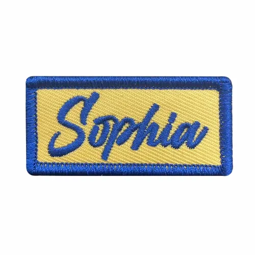 Blue and Cream Sophia Name Patch - Custom T-Shirt Today