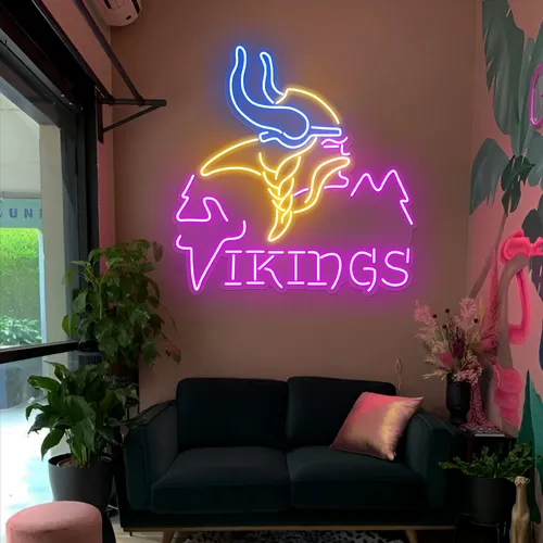 Vikings Neon Sign - Custom T-Shirt Today