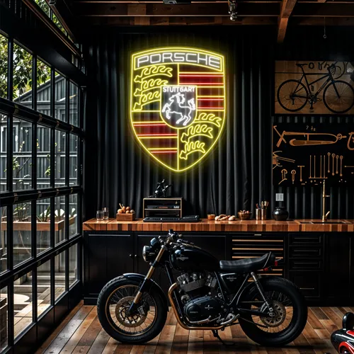 Porsche Neon Sign - Custom T-Shirt Today