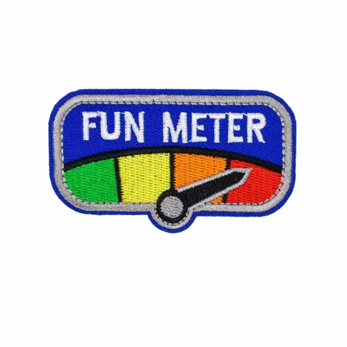 Blue and Grey Fun Meter Patch - Custom T-Shirt Today
