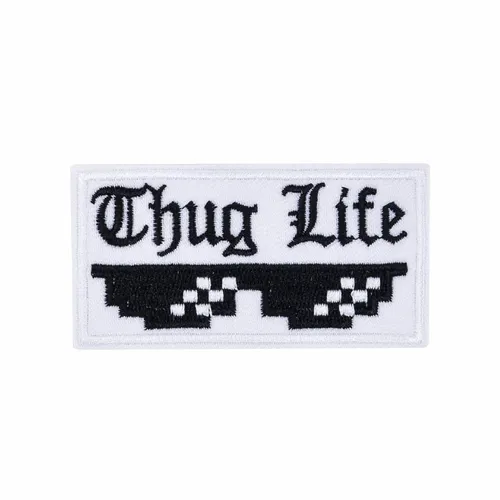Black and White Thug Life Patch - Custom T-Shirt Today