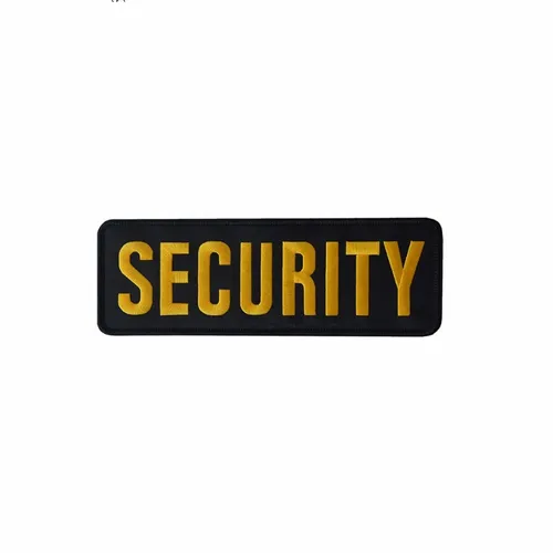 Black and Yellow Security Patch - Custom T-Shirt Today