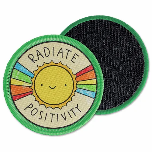 Round Radiate Positivity Velcro Patch - Custom T-Shirt Today