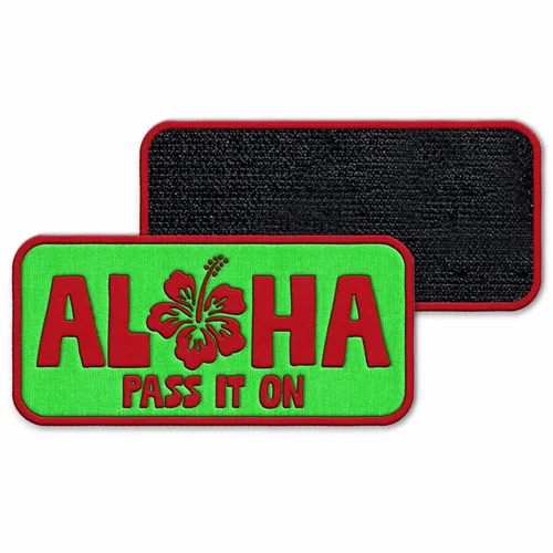 Rectangle Aloha Velcro Patch - Custom T-Shirt Today